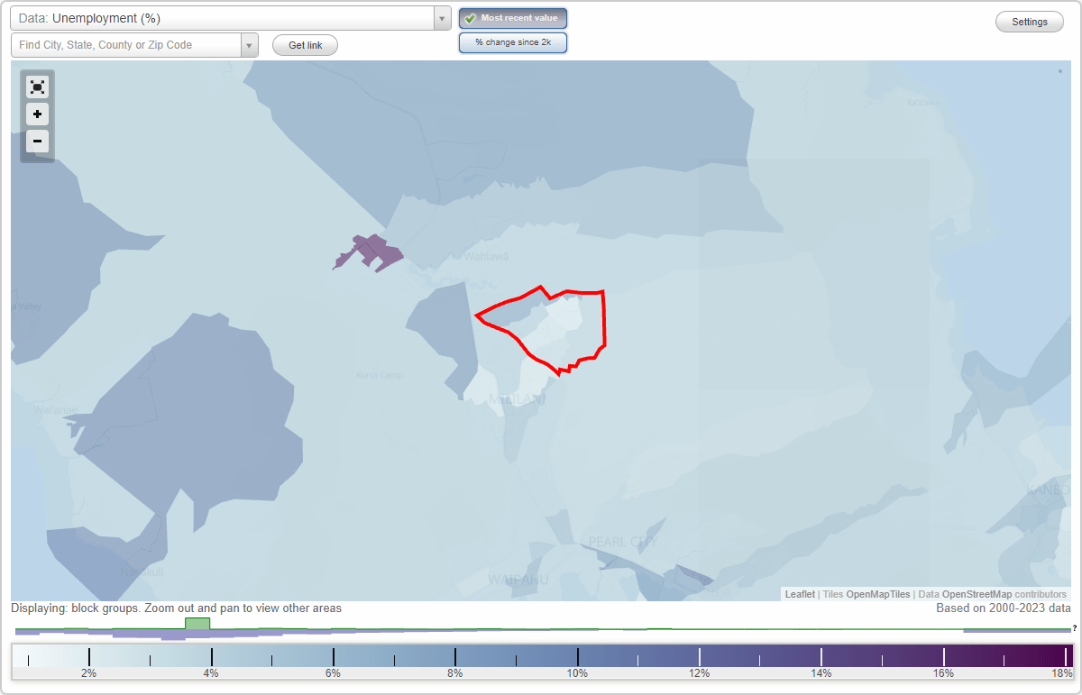 Work and Jobs in Mililani Mauka, Hawaii (HI) Detailed Stats