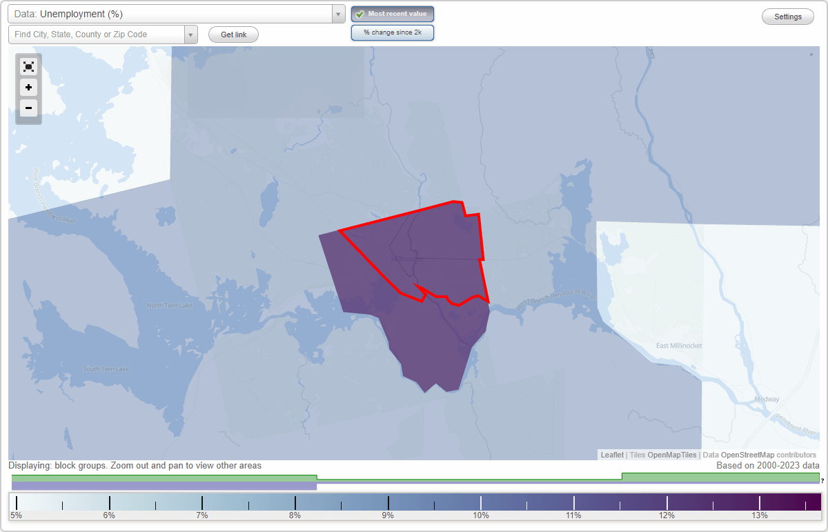 Work and Jobs in Millinocket, Maine (ME) Detailed Stats Occupations, Industries, Unemployment
