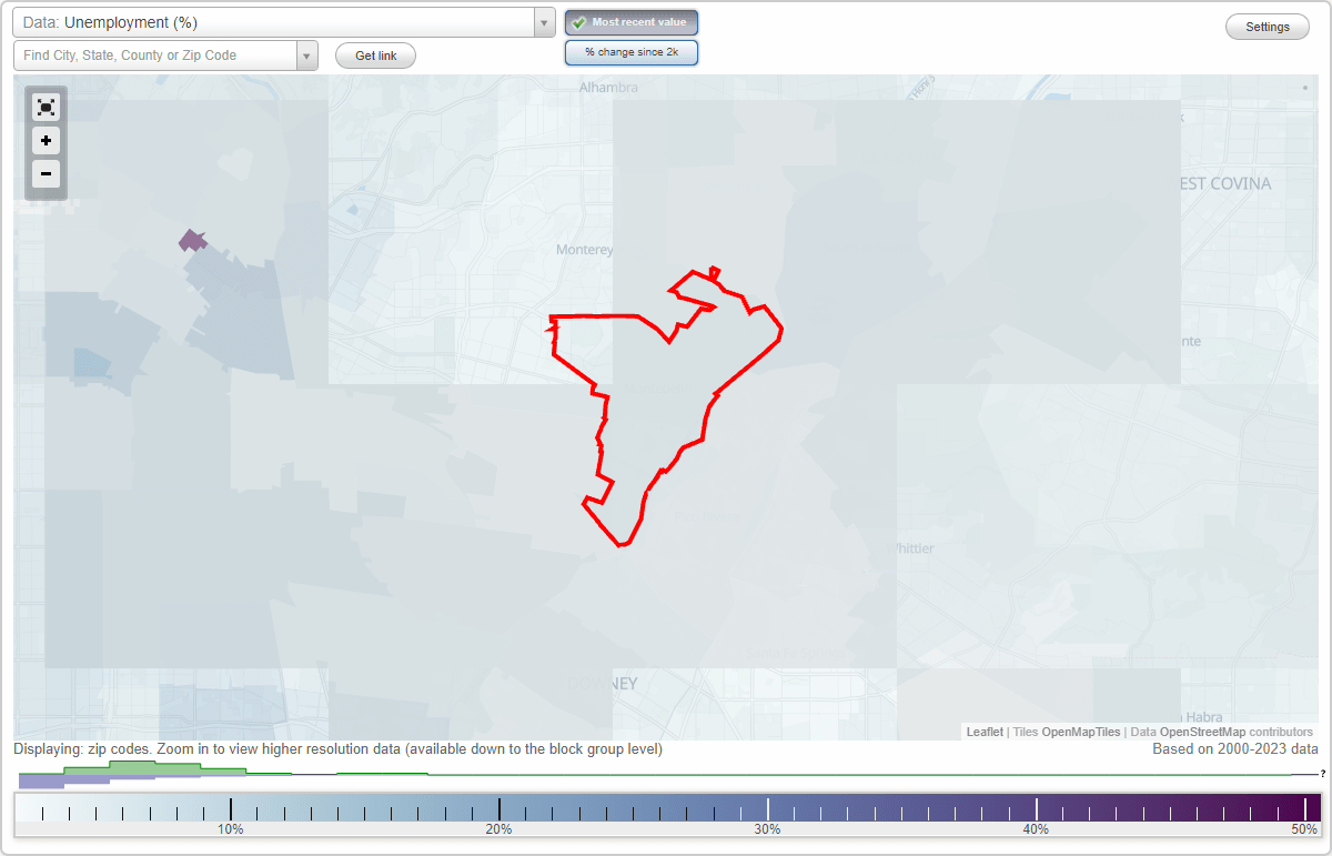 Work and Jobs in Montebello, California (CA) Detailed Stats