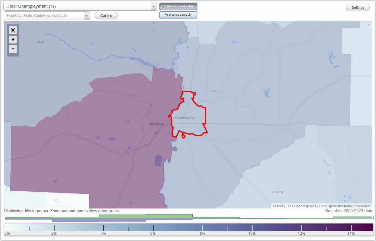 Work and Jobs in Montezuma, (GA) Detailed Stats Occupations