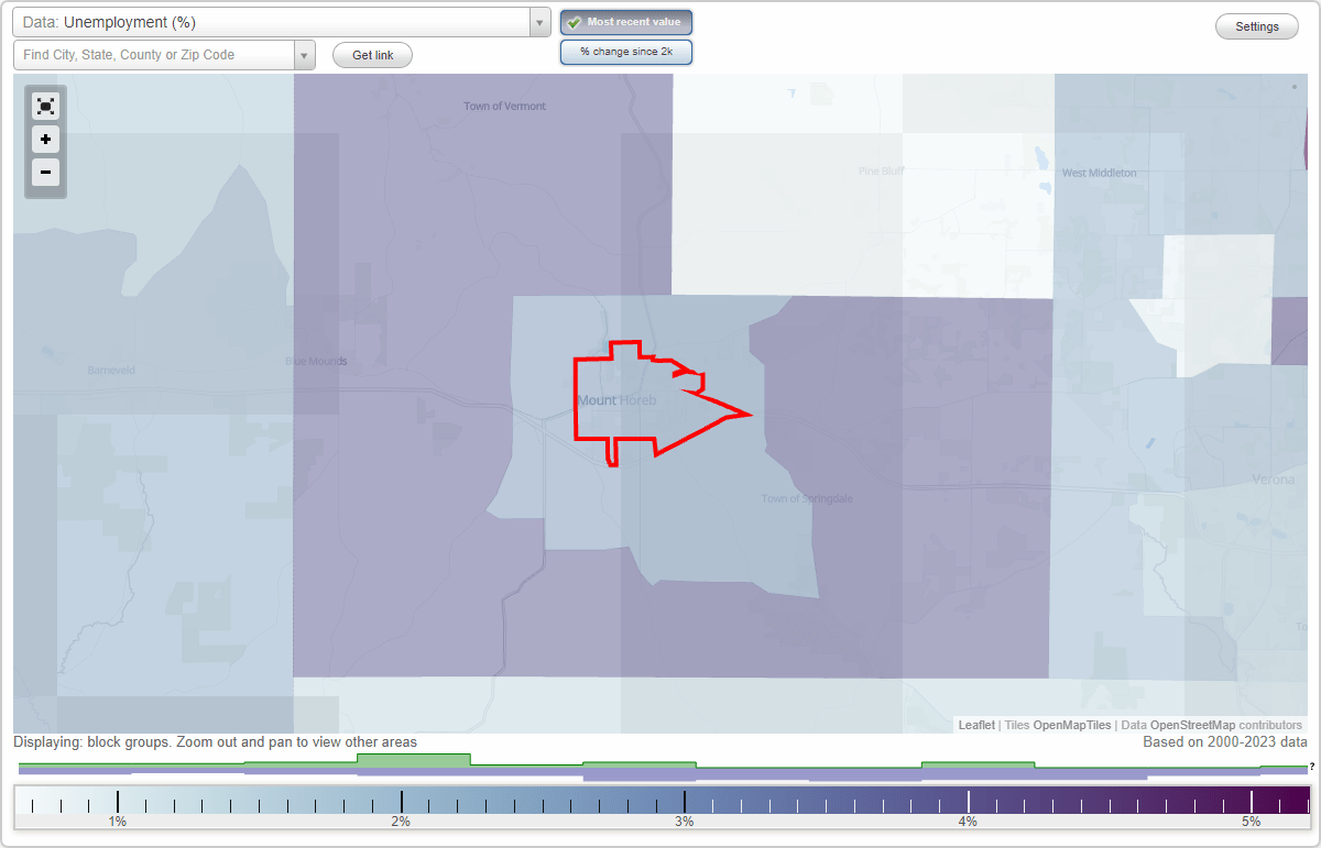 Work and Jobs in Mount Horeb, Wisconsin (WI) Detailed Stats