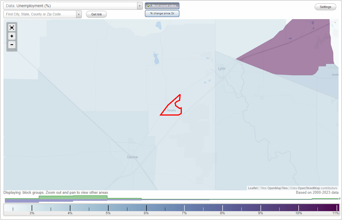 Work and Jobs in Natalia, Texas (TX) Detailed Stats Occupations
