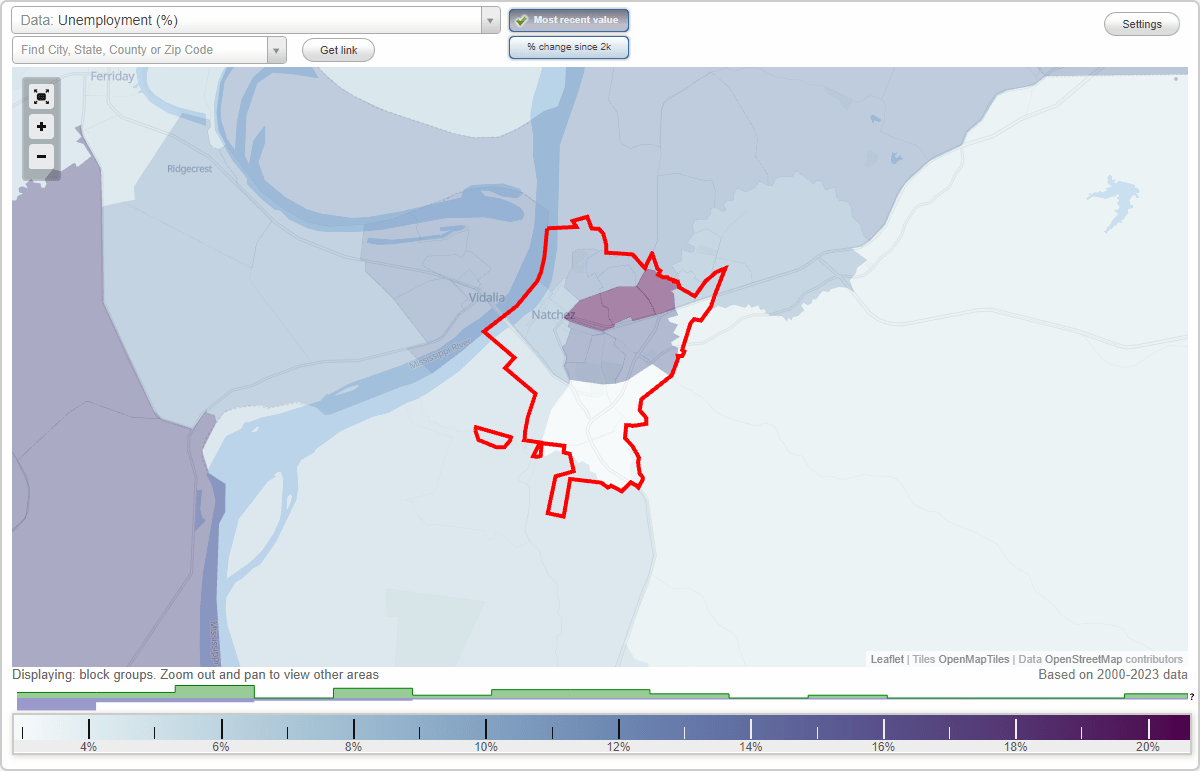Work and Jobs in Natchez, Mississippi (MS) Detailed Stats Occupations