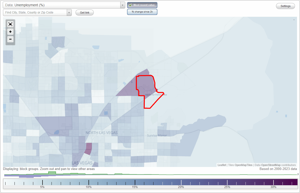 Work and Jobs in Nellis AFB, Nevada (NV) Detailed Stats Occupations, Industries, Unemployment