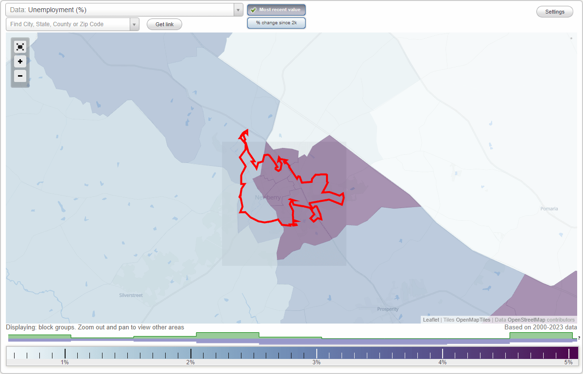Work and Jobs in Newberry, South Carolina (SC) Detailed Stats