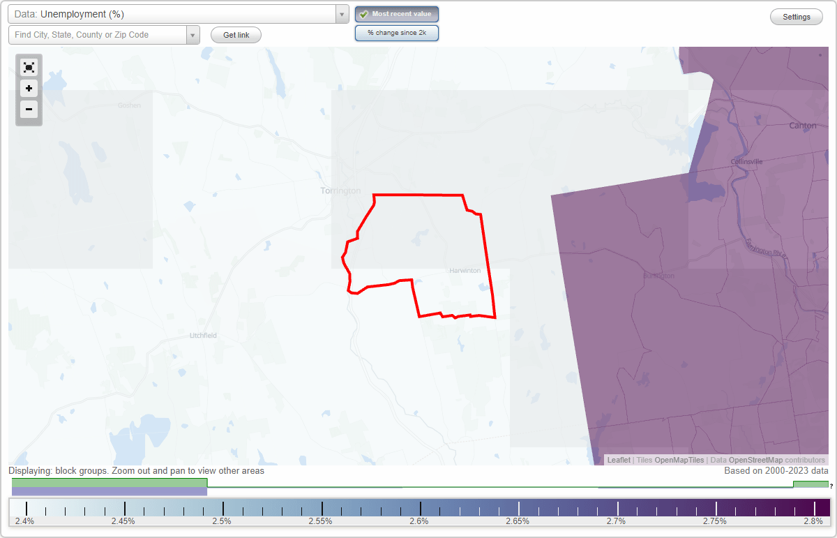 Work and Jobs in Northwest Harwinton, Connecticut (CT) Detailed Stats