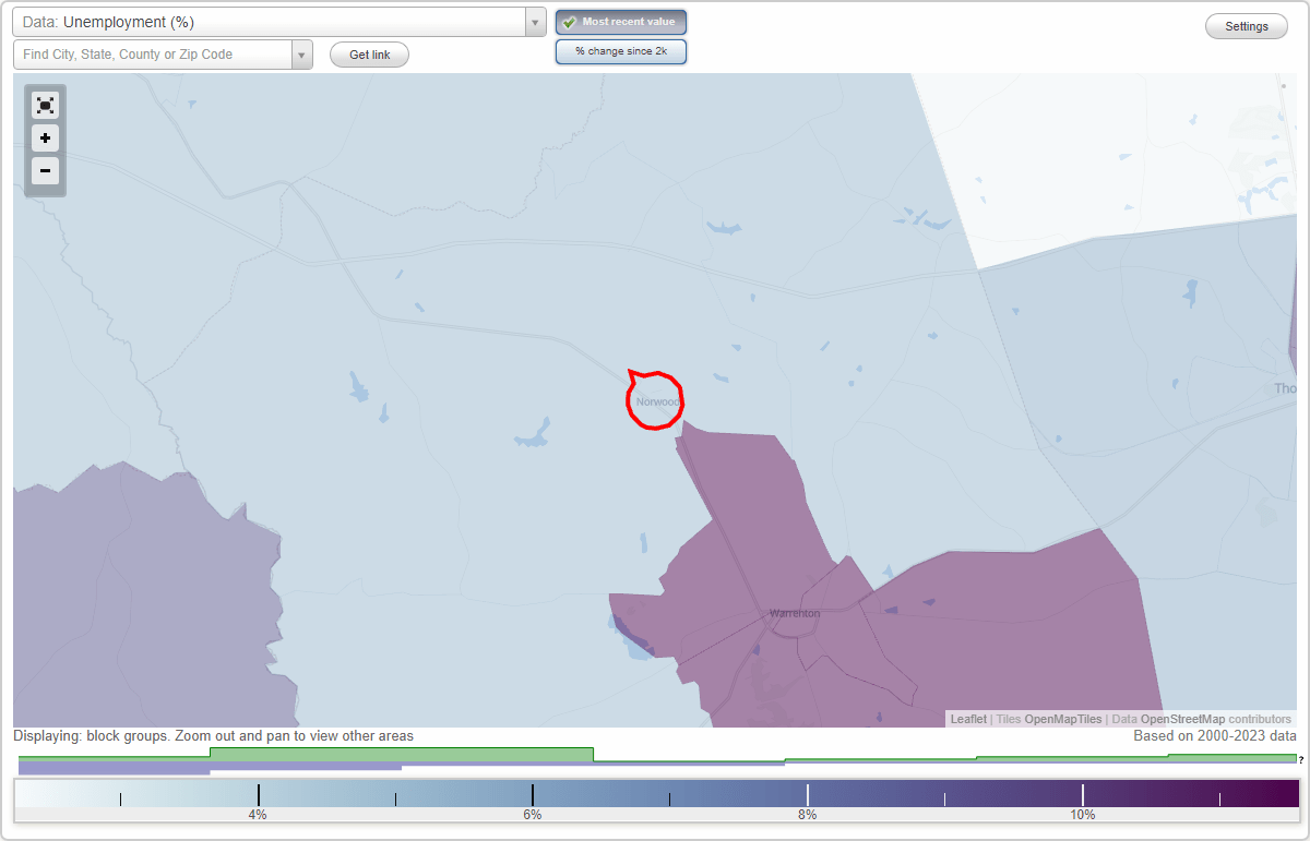 Work and Jobs in Norwood, (GA) Detailed Stats Occupations