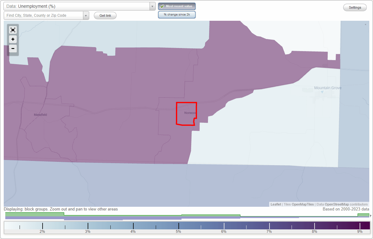 Work and Jobs in Norwood, Missouri (MO) Detailed Stats Occupations