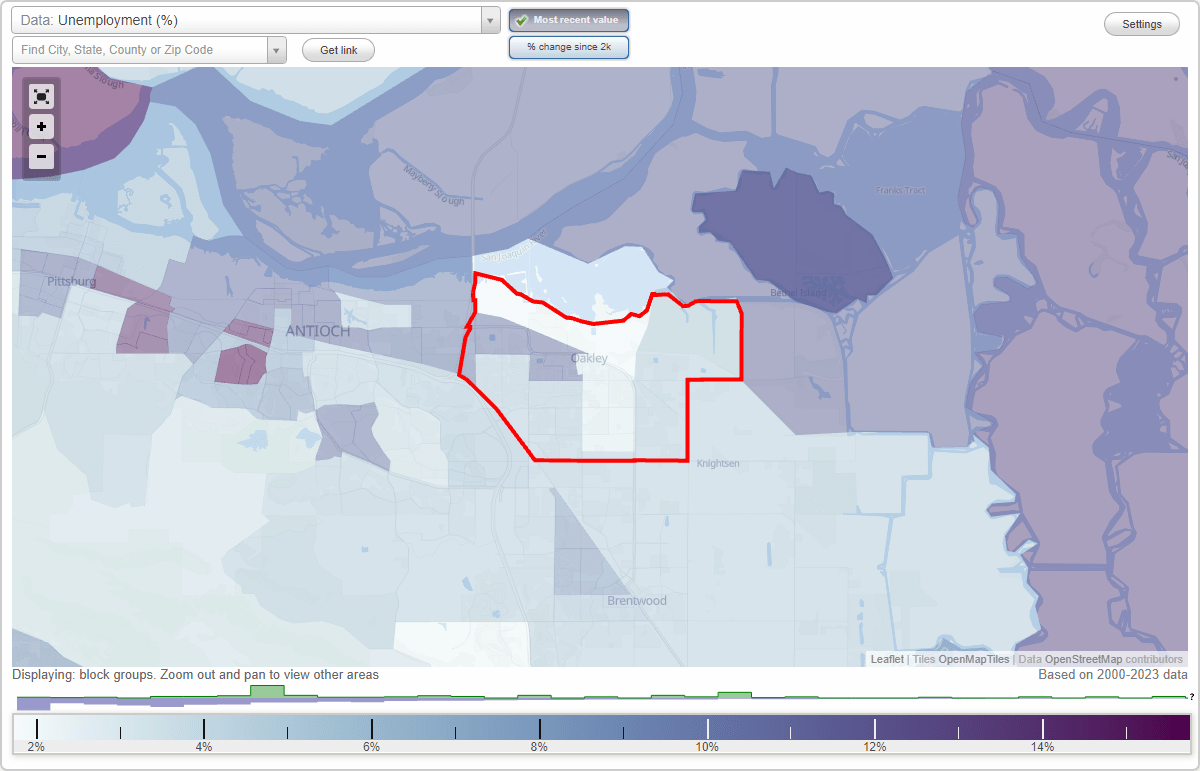 Work and Jobs in Oakley, California (CA) Detailed Stats Occupations, Industries, Unemployment
