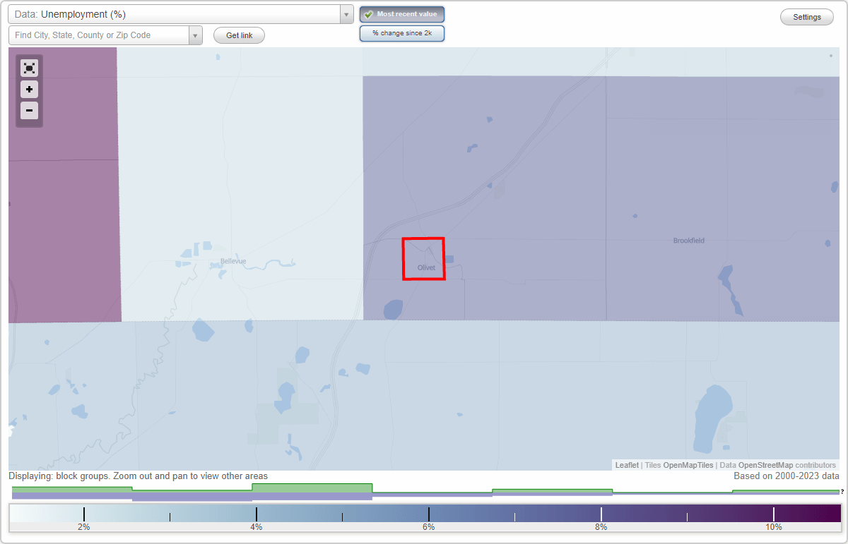 Work and Jobs in Olivet, Michigan (MI) Detailed Stats Occupations