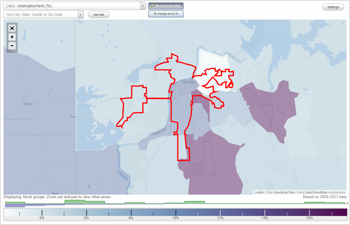 Work and Jobs in Oroville, California (CA) Detailed Stats Occupations