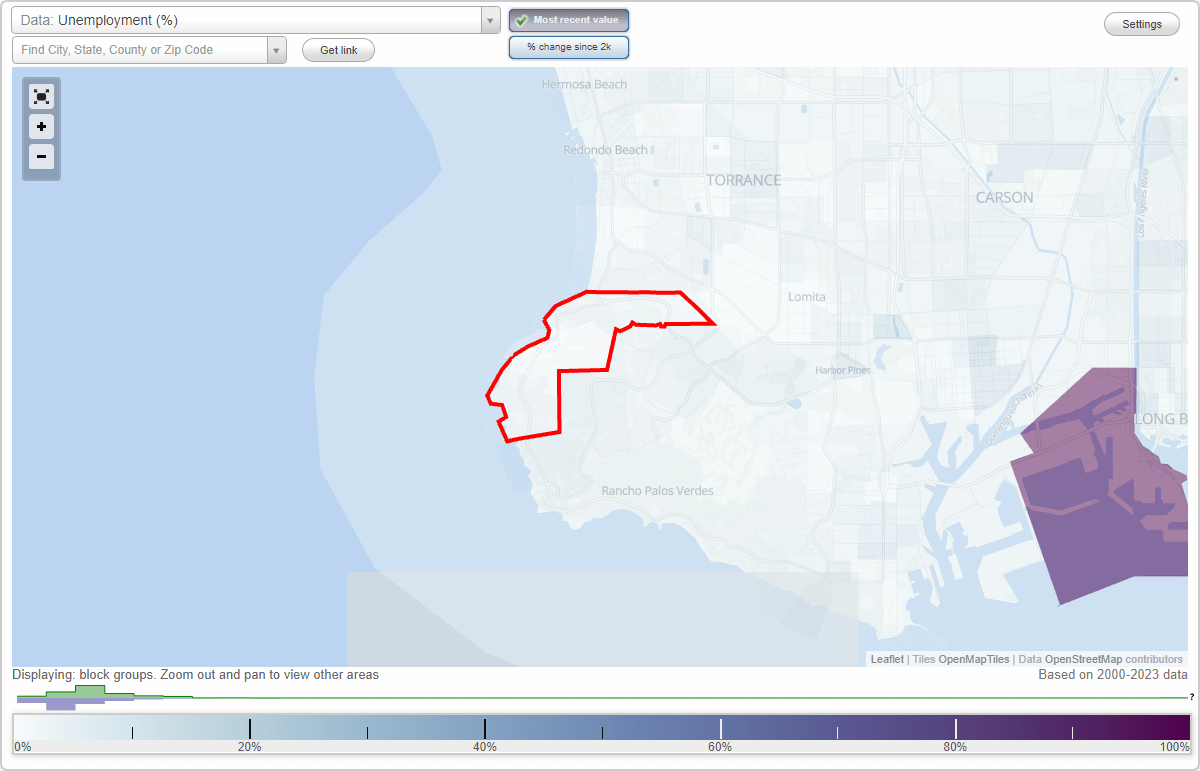 Work and Jobs in Palos Verdes Estates, California (CA) Detailed Stats