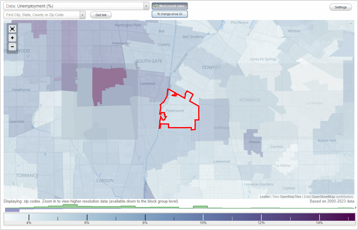 Work and Jobs in Paramount, California (CA) Detailed Stats Occupations