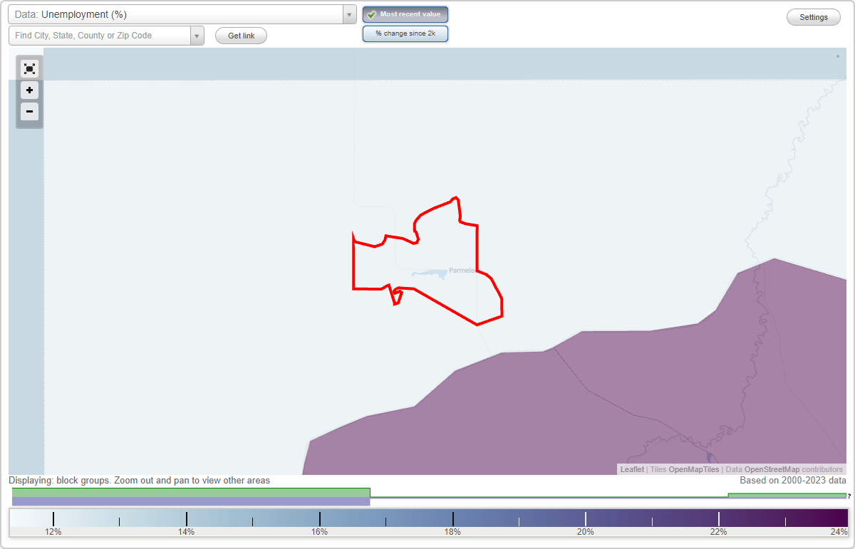 Work and Jobs in Parmelee, South Dakota (SD) Detailed Stats
