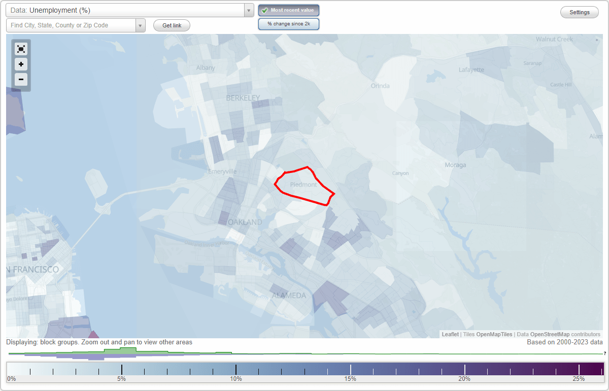 Work and Jobs in Piedmont, California (CA) Detailed Stats Occupations