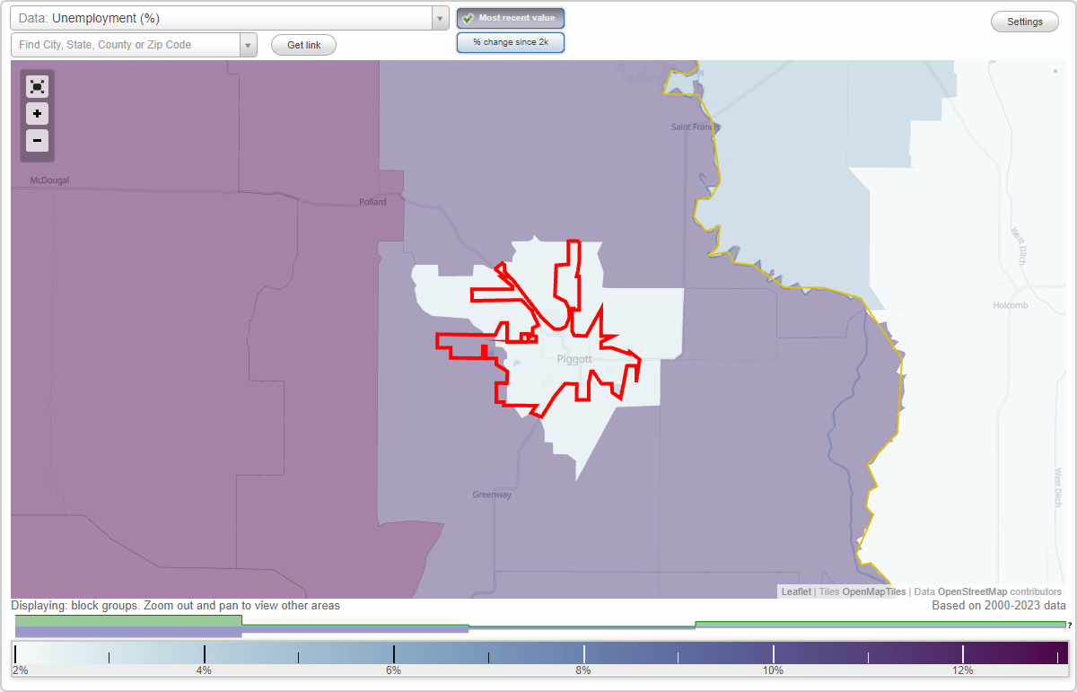 Work and Jobs in Piggott, Arkansas (AR) Detailed Stats Occupations, Industries, Unemployment