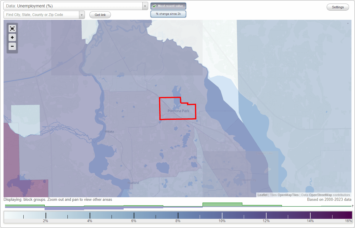 Work and Jobs in Pomona Park, Florida (FL) Detailed Stats Occupations