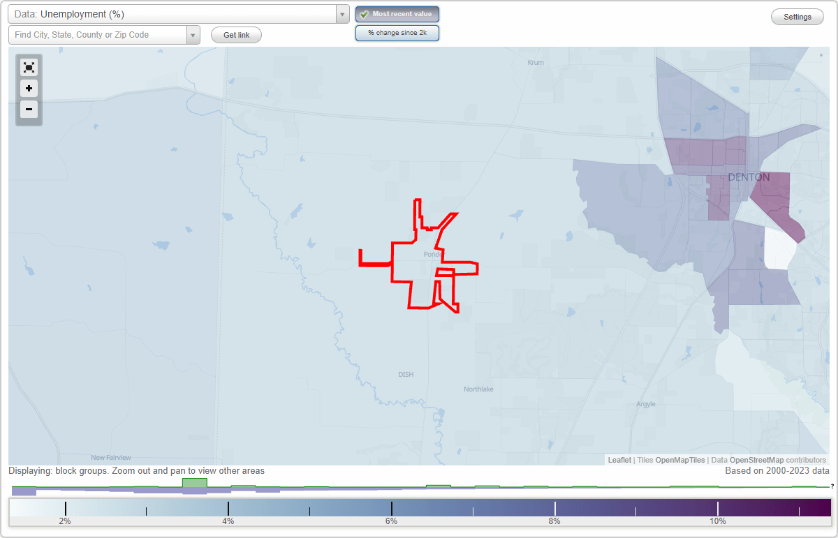 Work and Jobs in Ponder, Texas (TX) Detailed Stats Occupations