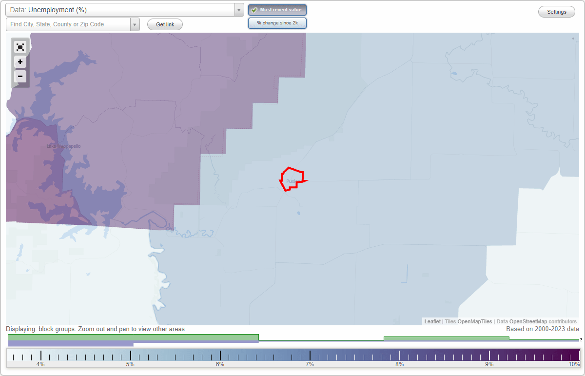 Work and Jobs in Puxico, Missouri (MO) Detailed Stats Occupations