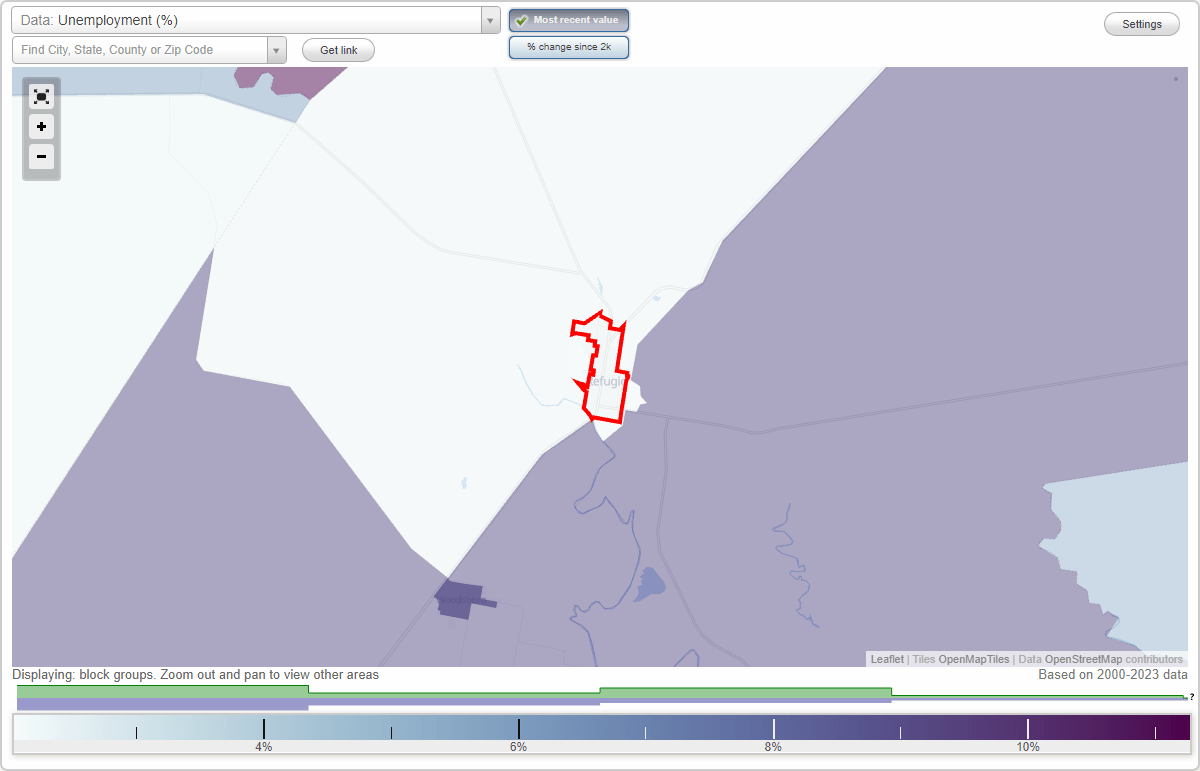 Work and Jobs in Refugio, Texas (TX) Detailed Stats Occupations