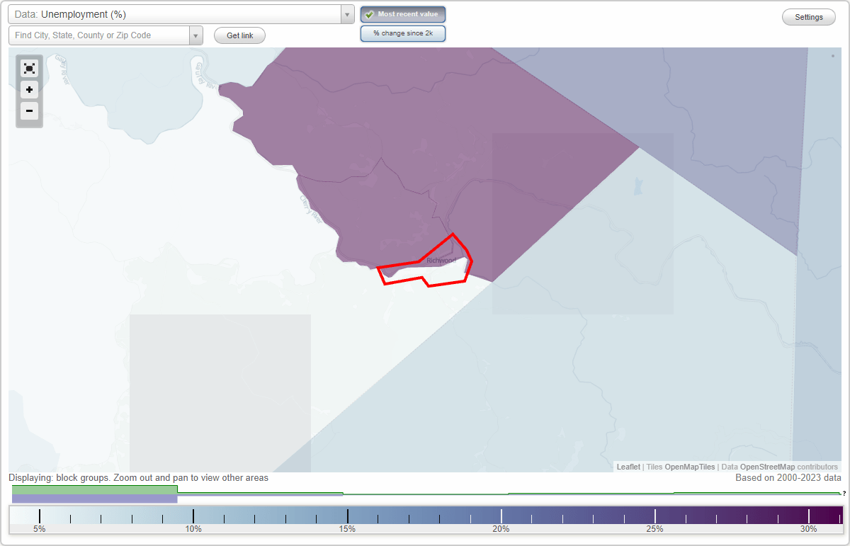 Work and Jobs in Richwood, West Virginia (WV) Detailed Stats