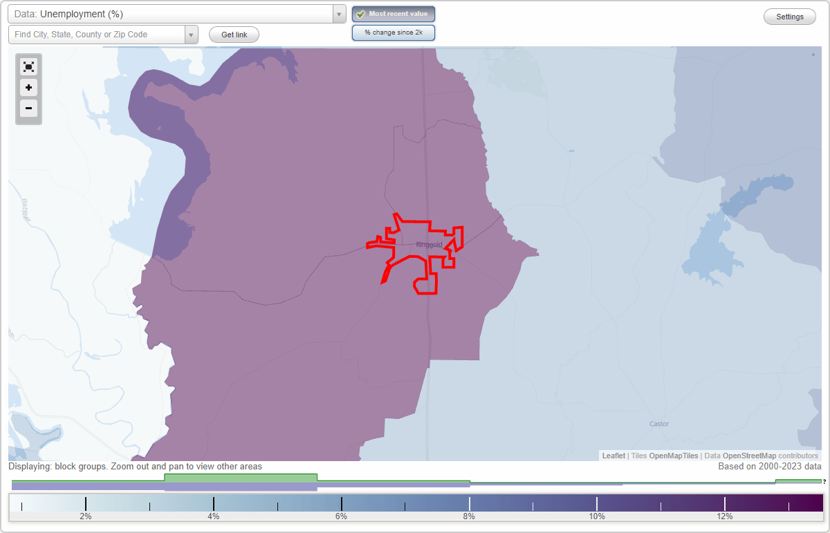 Work and Jobs in Ringgold, Louisiana (LA) Detailed Stats Occupations, Industries, Unemployment