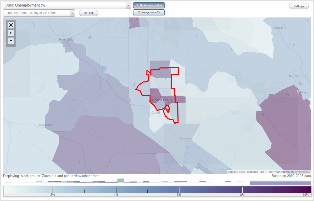 Work and Jobs in Rohnert Park, California (CA) Detailed Stats