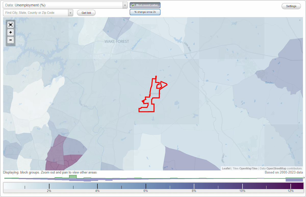Work and Jobs in Rolesville, North Carolina (NC) Detailed Stats