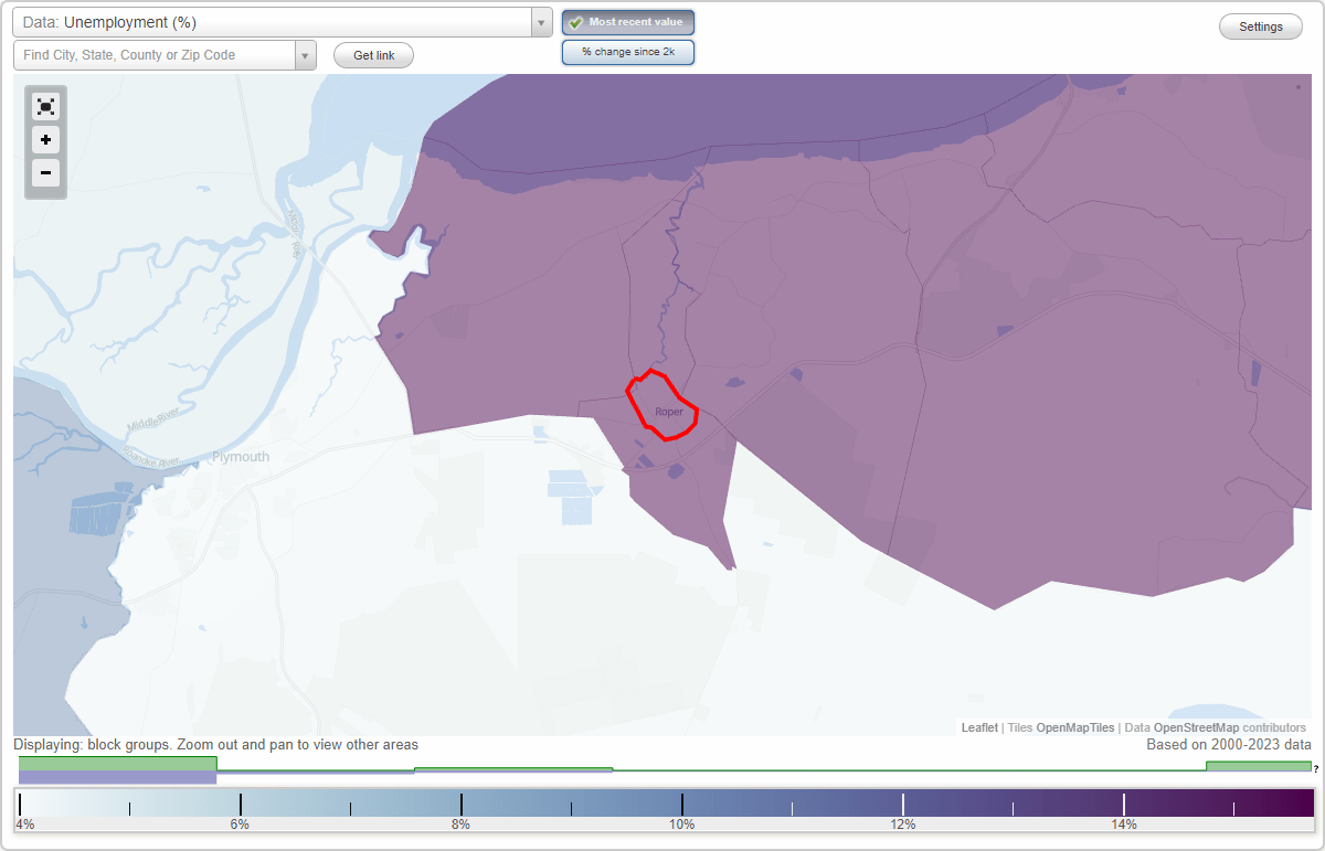 Work and Jobs in Roper, North Carolina (NC) Detailed Stats Occupations