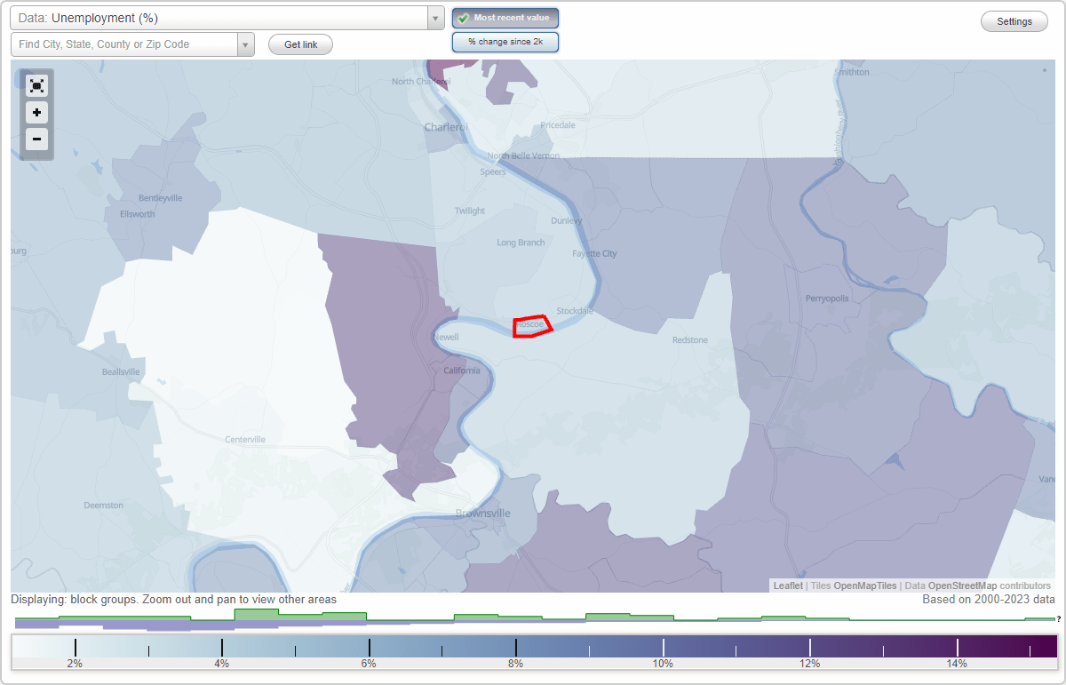 Work and Jobs in Roscoe, Pennsylvania (PA) Detailed Stats Occupations