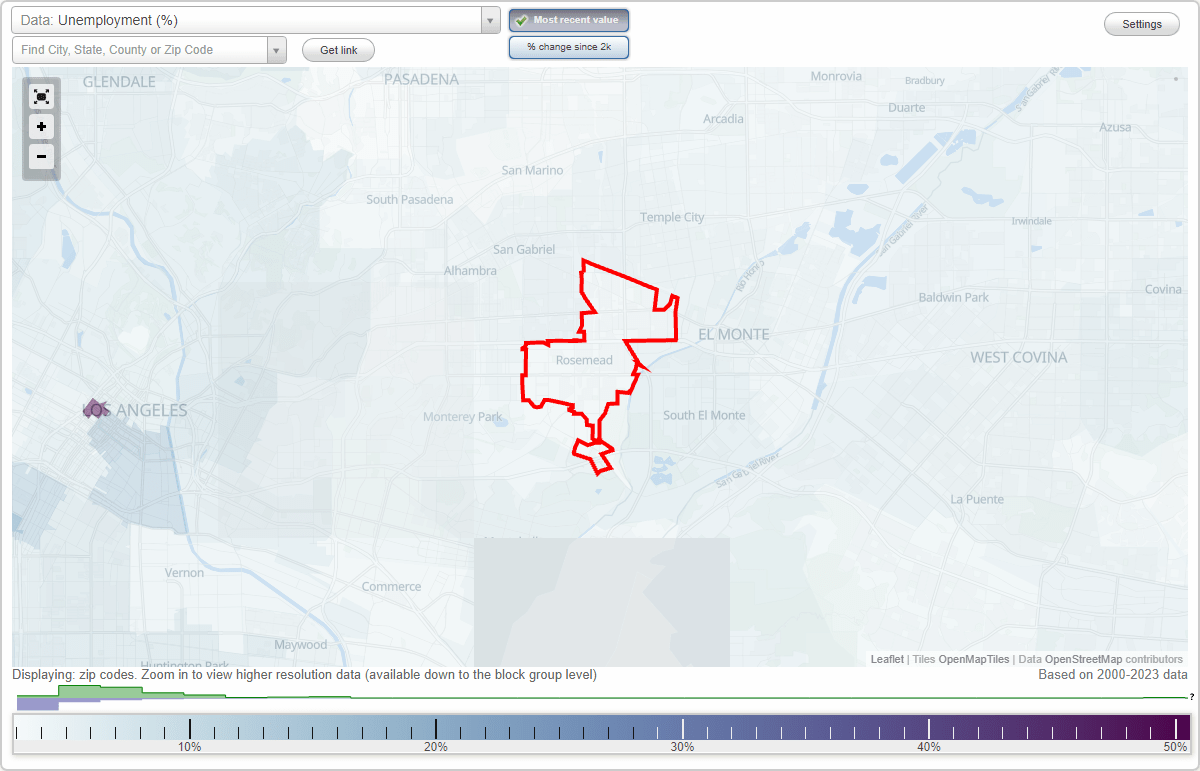 Work and Jobs in Rosemead, California (CA) Detailed Stats Occupations