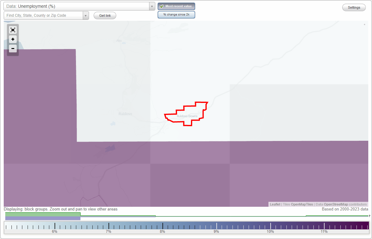 Work and Jobs in Ruidoso Downs, New Mexico (NM) Detailed Stats