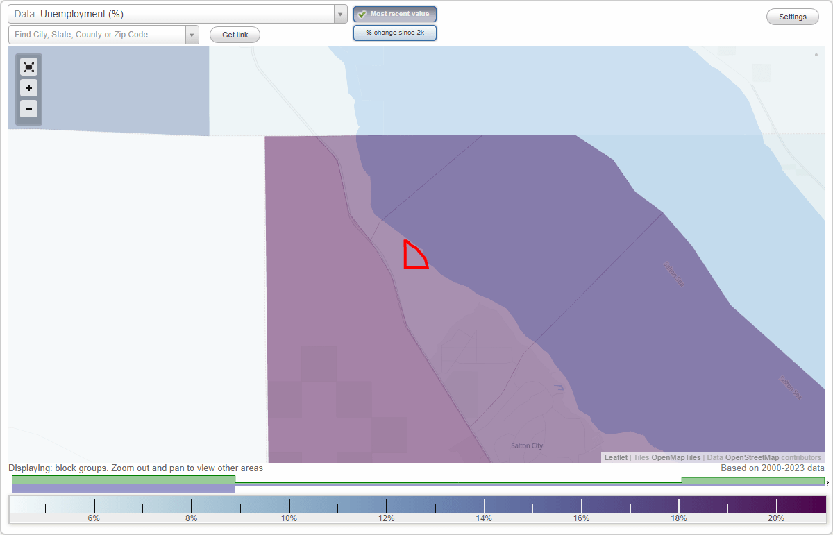 Work and Jobs in Salton Sea Beach, California (CA) Detailed Stats
