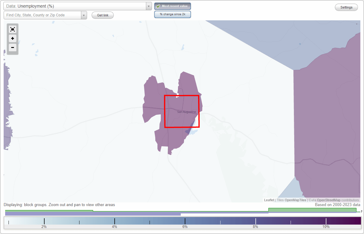 Work and Jobs in San Augustine, Texas (TX) Detailed Stats Occupations
