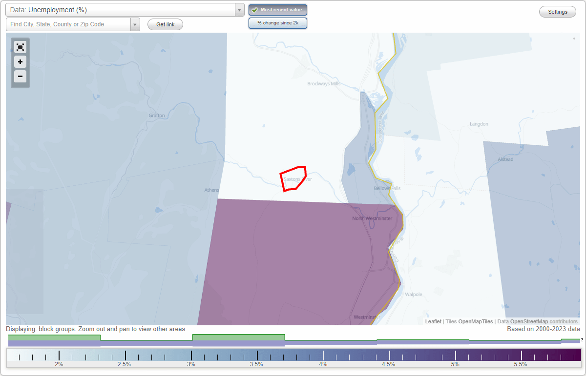 Work and Jobs in Saxtons River, Vermont (VT) Detailed Stats