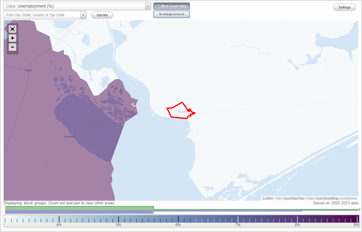 Work and Jobs in Seadrift, Texas (TX) Detailed Stats Occupations