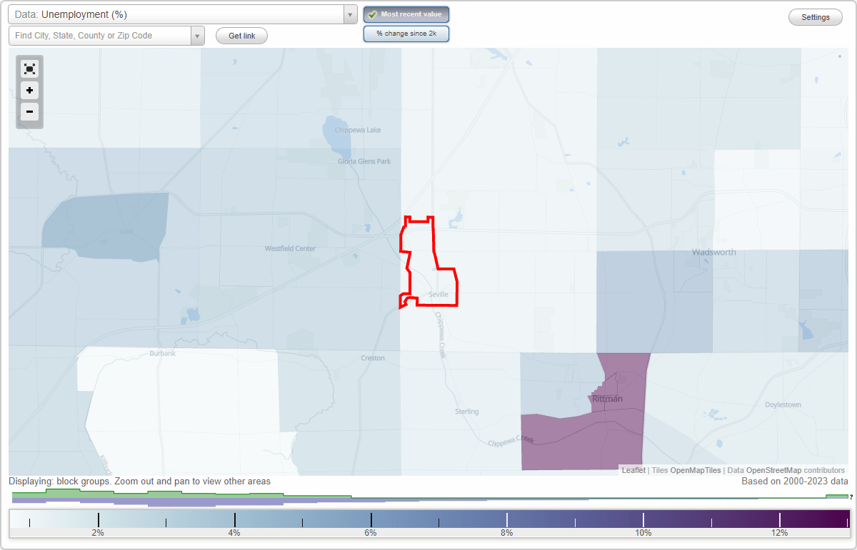 Work and Jobs in Seville, Ohio (OH) Detailed Stats Occupations