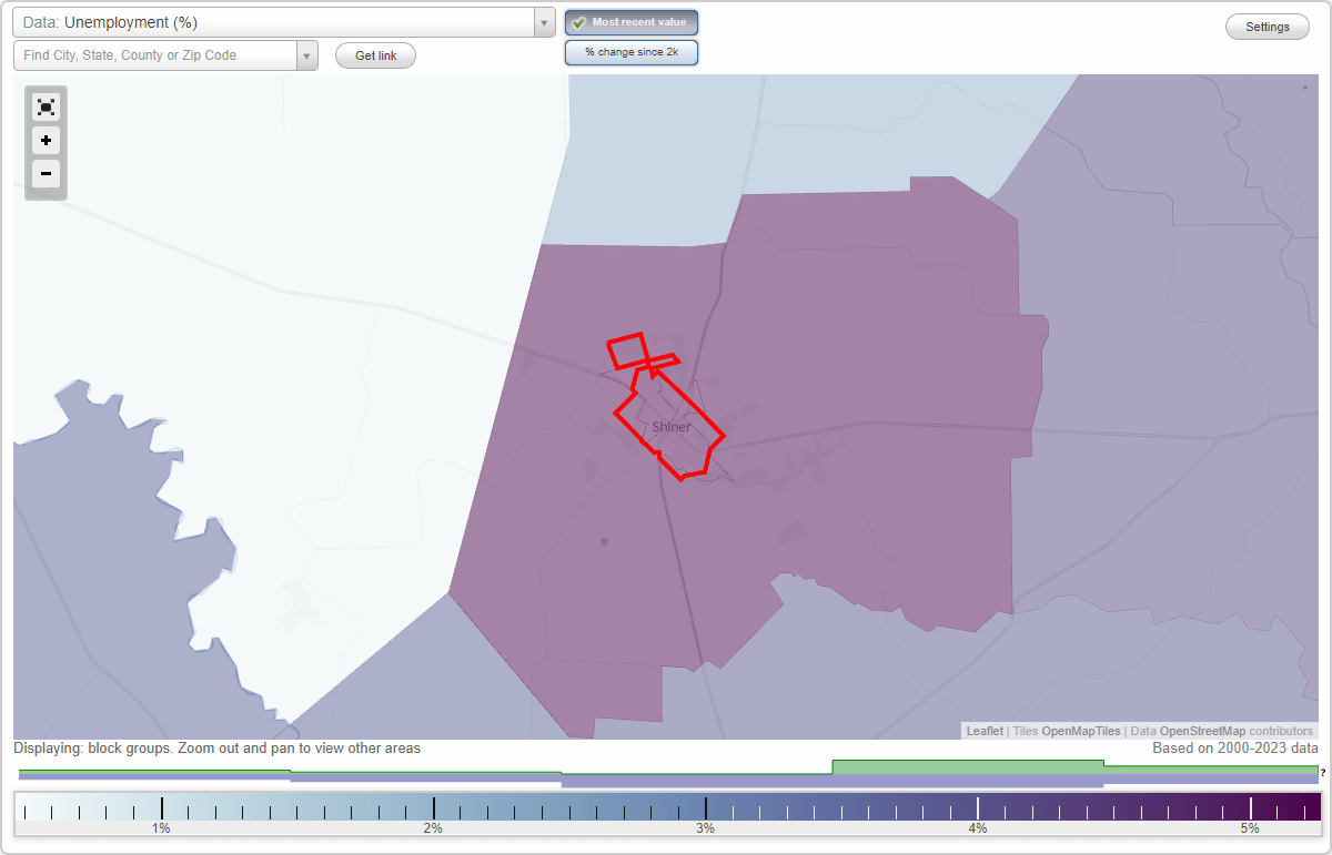 Work and Jobs in Shiner, Texas (TX) Detailed Stats Occupations