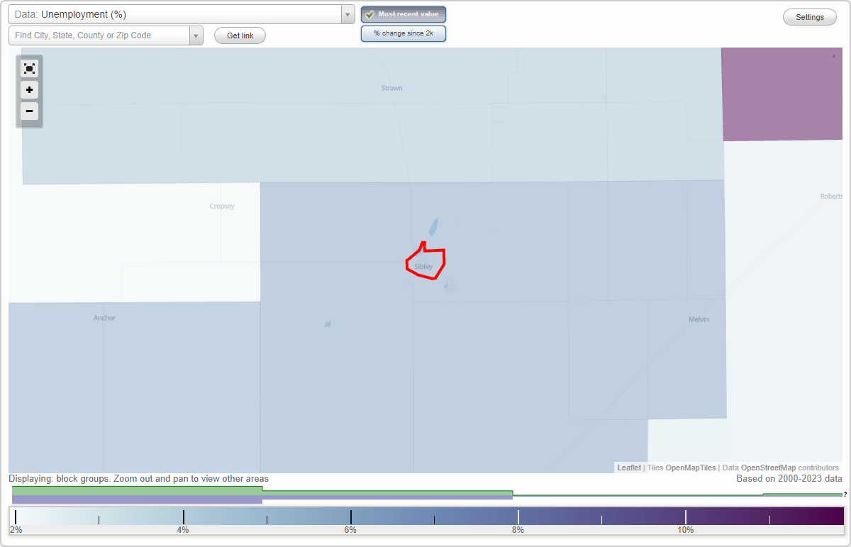 Work and Jobs in Sibley, Illinois (IL) Detailed Stats Occupations