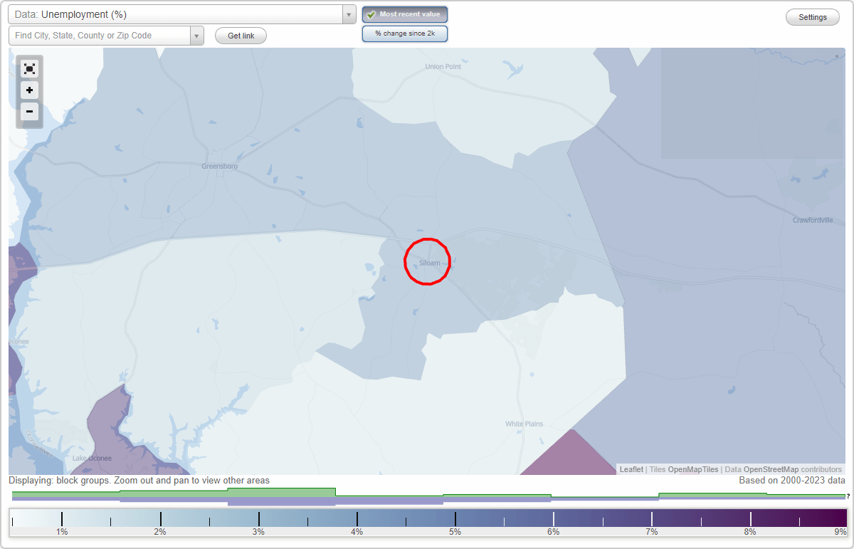Work and Jobs in Siloam, (GA) Detailed Stats Occupations