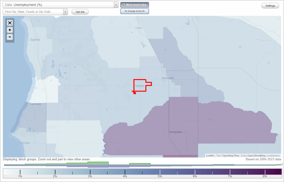 Work and Jobs in Silverhill, Alabama (AL) Detailed Stats Occupations, Industries, Unemployment