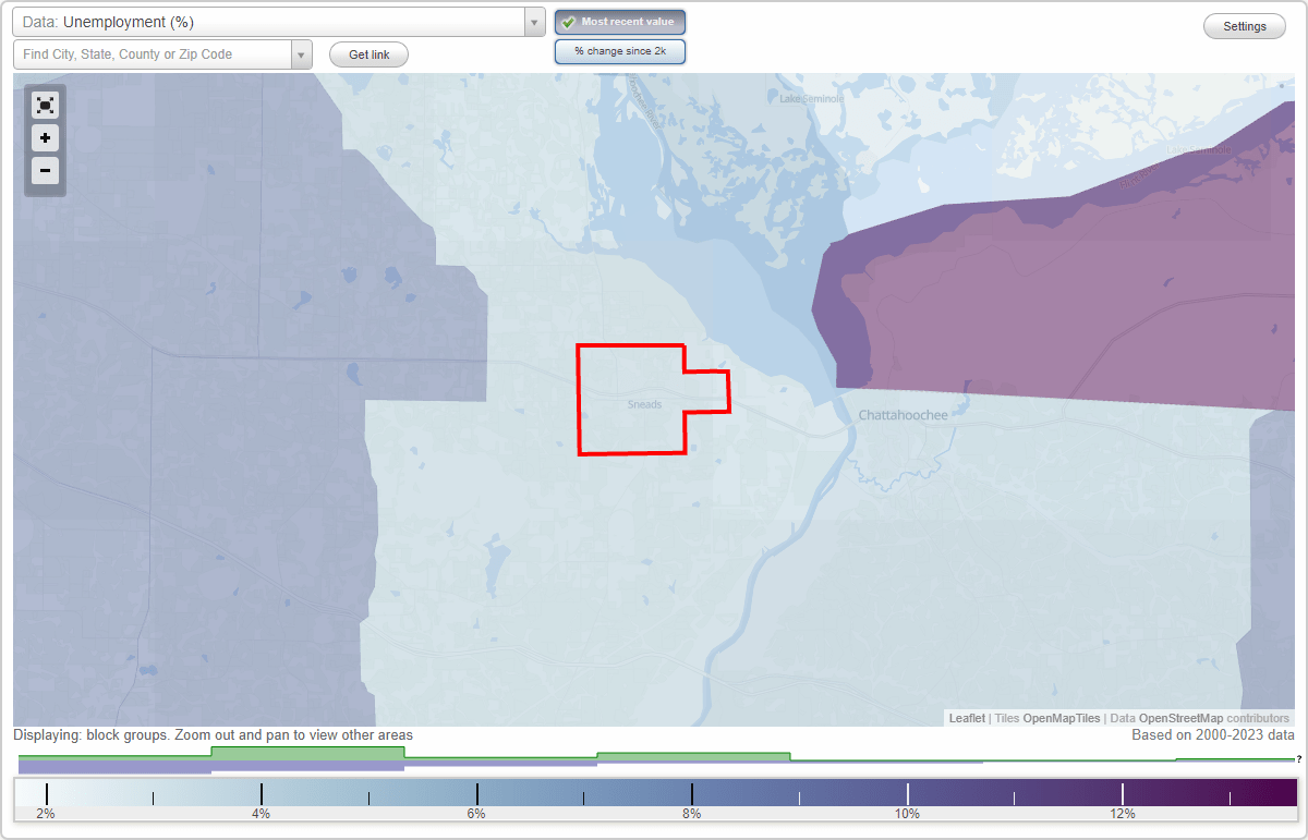 Work and Jobs in Sneads, Florida (FL) Detailed Stats Occupations