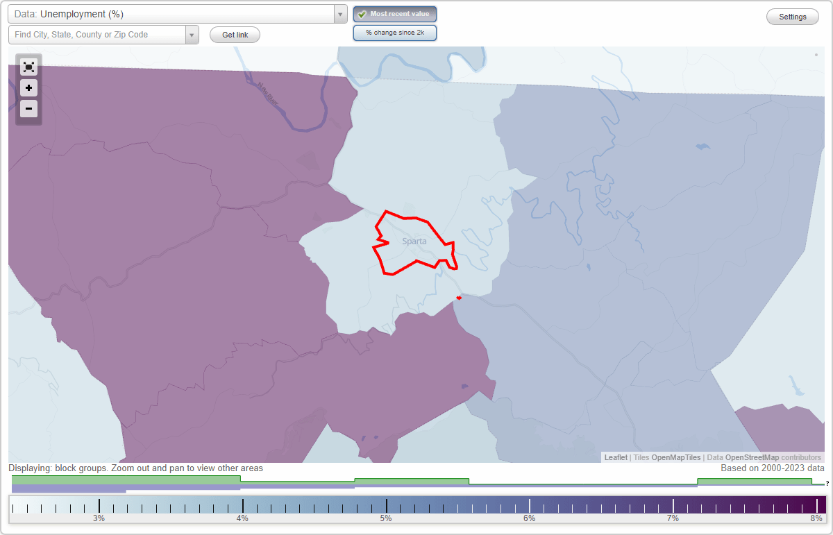 Work and Jobs in Sparta, North Carolina (NC) Detailed Stats