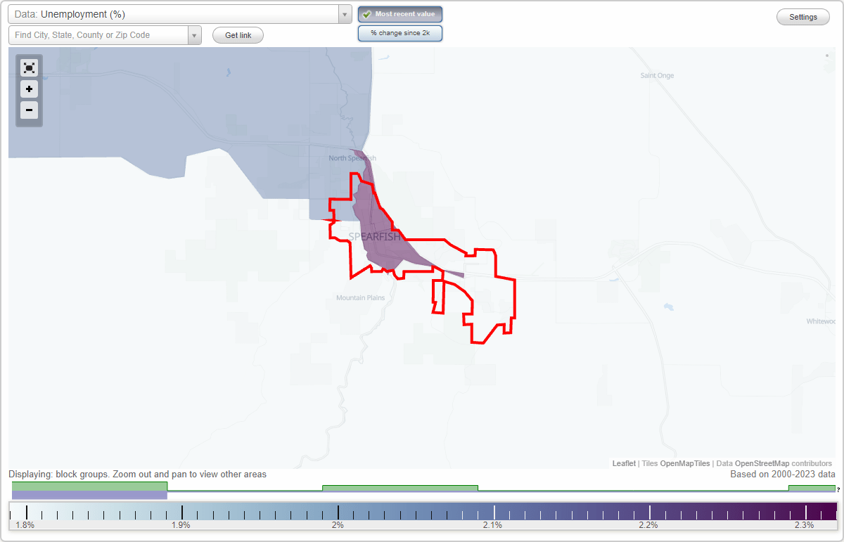 Work and Jobs in Spearfish, South Dakota (SD) Detailed Stats
