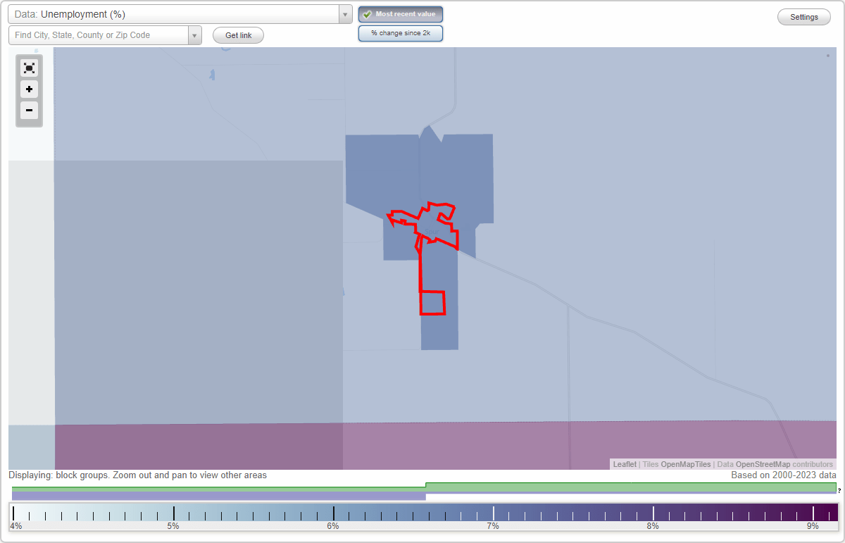 Work and Jobs in Spur, Texas (TX) Detailed Stats Occupations