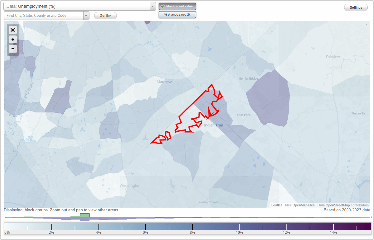 Work and Jobs in Stallings, North Carolina (NC) Detailed Stats