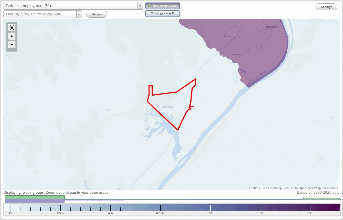 Work and Jobs in Stevenson, Alabama (AL) Detailed Stats Occupations