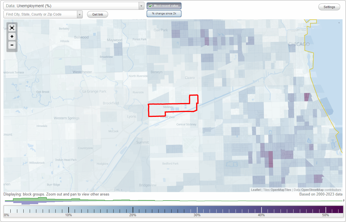Work and Jobs in Stickney, Illinois (IL) Detailed Stats Occupations