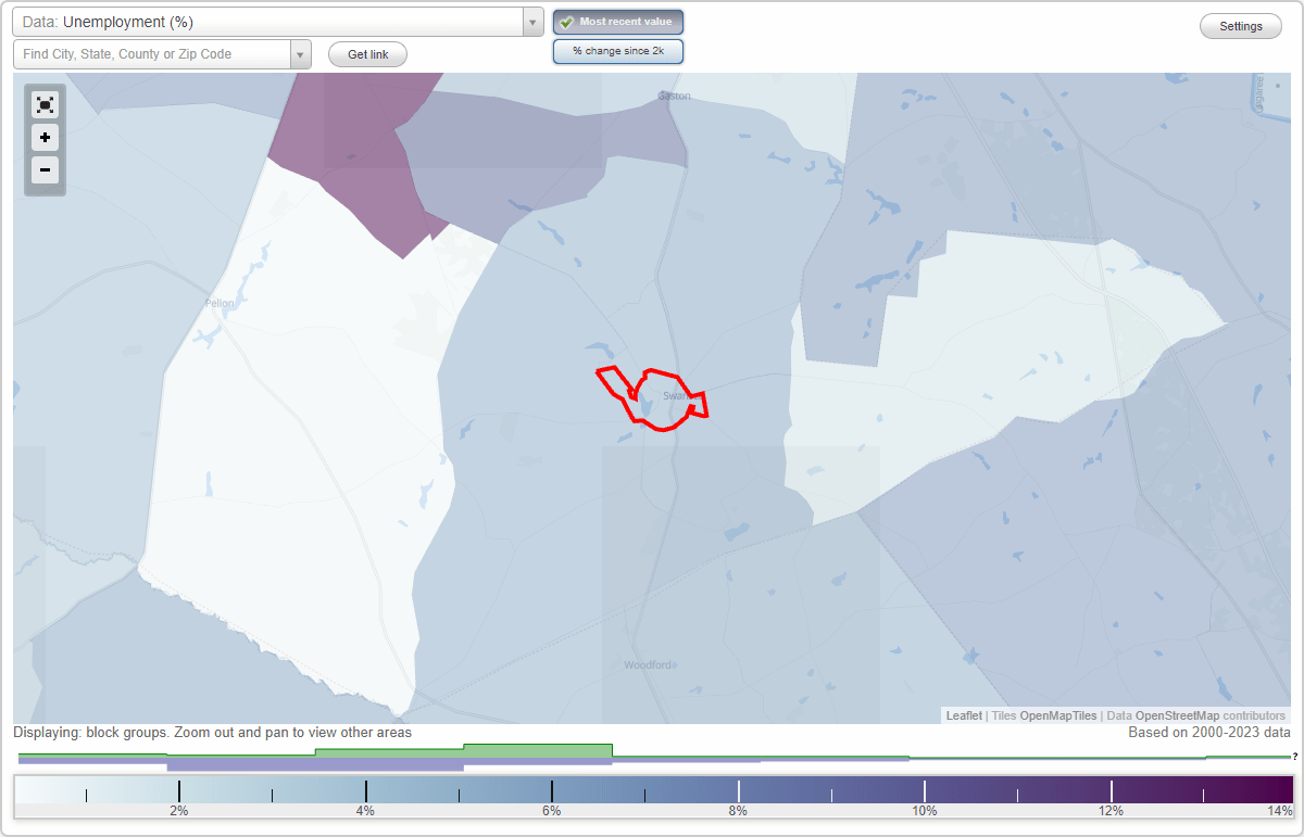 Work and Jobs in Swansea, South Carolina (SC) Detailed Stats