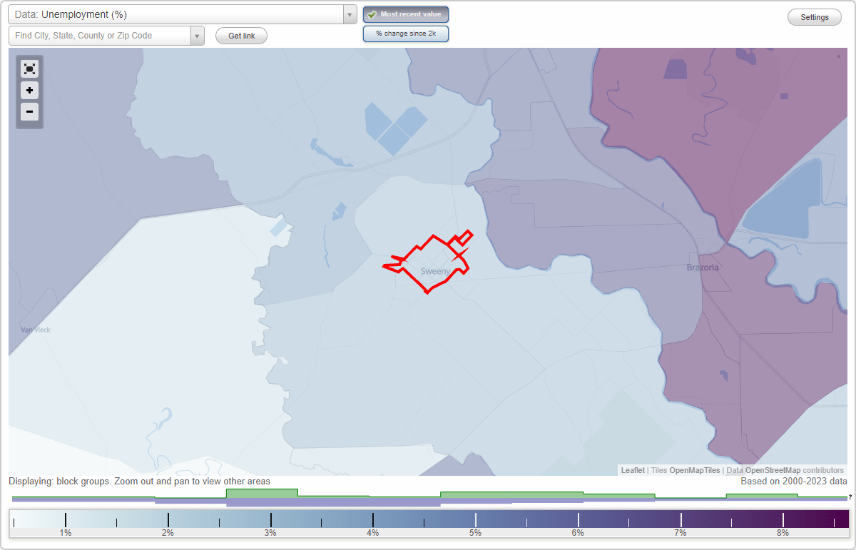 Work and Jobs in Sweeny, Texas (TX) Detailed Stats Occupations